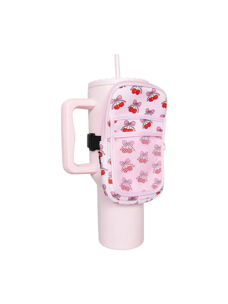 Cherry Bows Tumbler Zipper Pouch