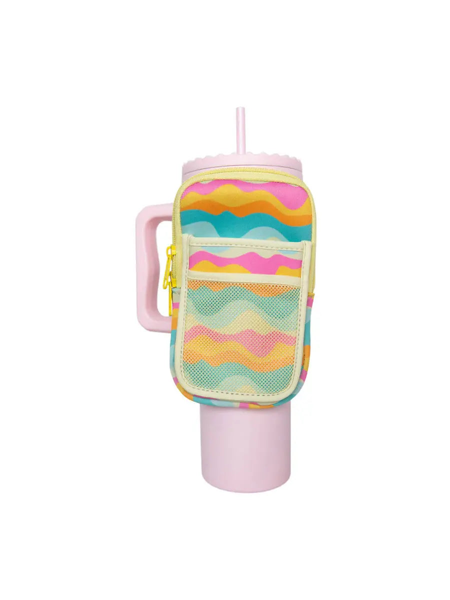 Katydid Neon Abstract Colors Tumbler Zipper Pouch