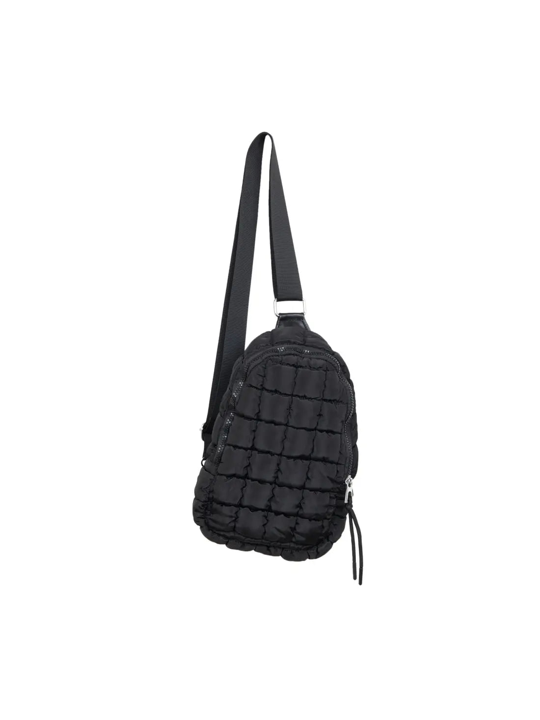 Black quilted sling bag clearance