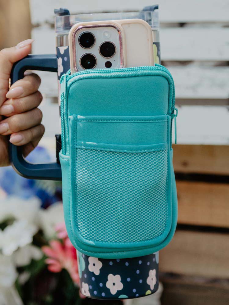 Katydid Solid Tumbler Zipper Pouch Deep Teal