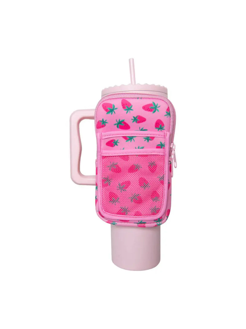 Katydid Subtle Strawberry Tumbler Zipper Pouch