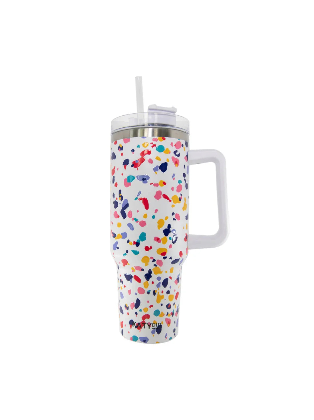 Confetti Rainbow Insulated Tumbler with Handle 40oz