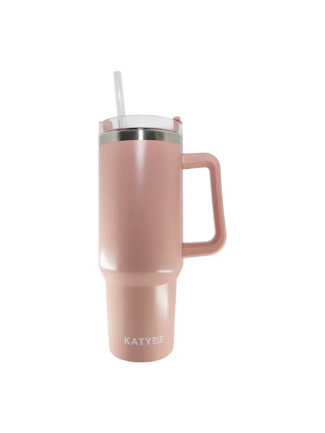 katydid insulated tumbler with straw peach