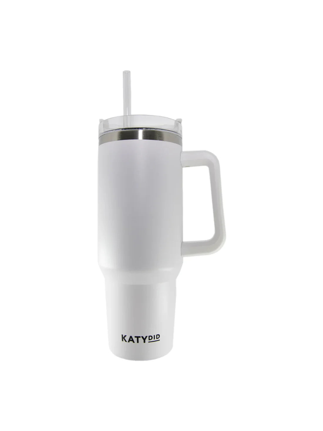 katydid insulated tumbler with straw white