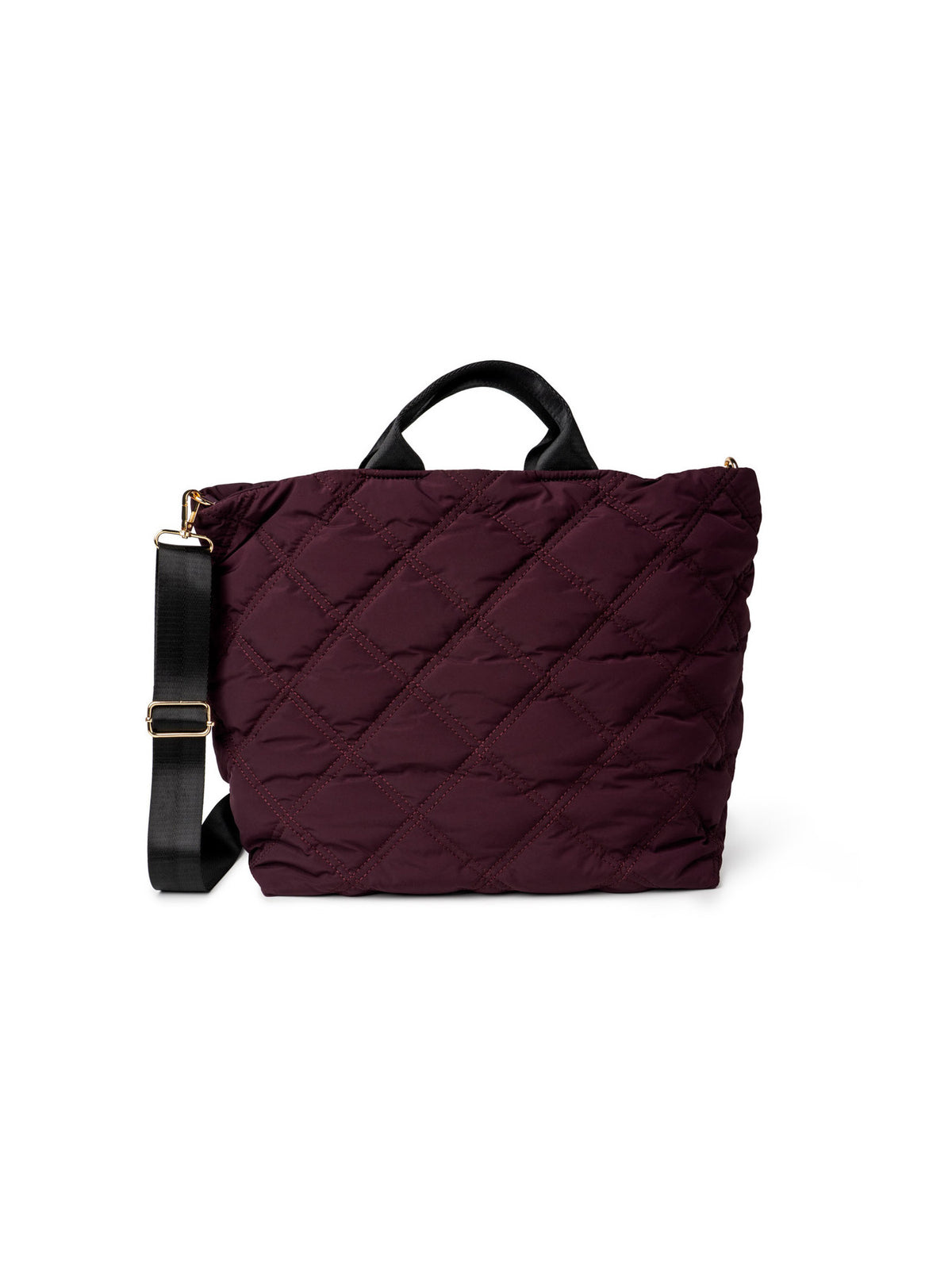 kedzie cloud 9 quilted tote bag in mulberry