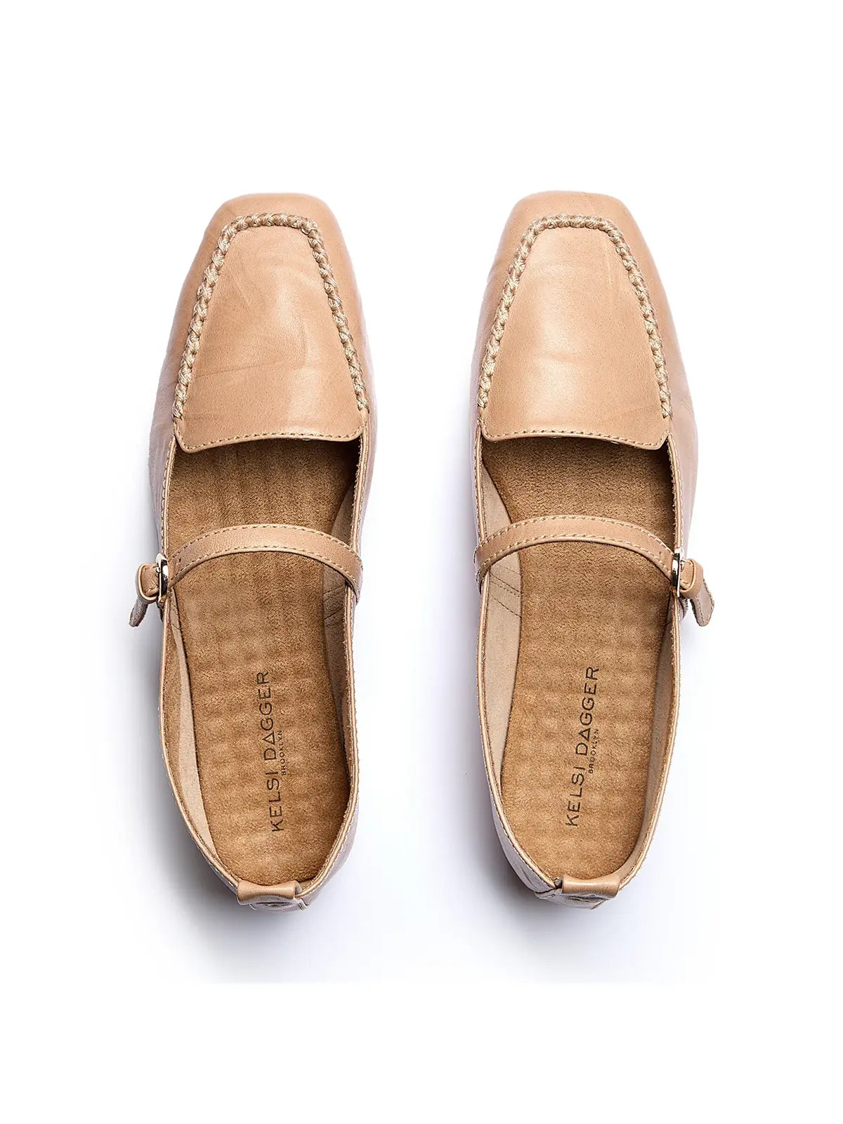 Kelsi Dagger Brooklyn Ferry Mary Jane Flats Bison Leather