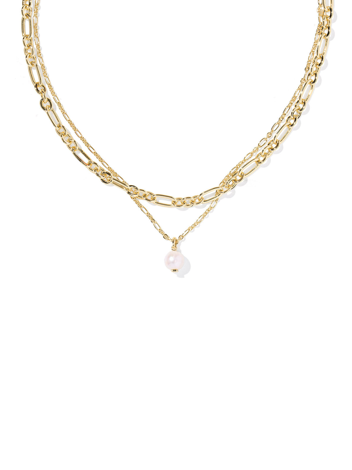Kendra Scott Ashton Gold Multi Strand Necklace Freshwater Cultured Pearl