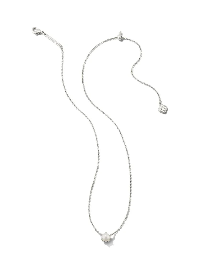 Kendra Scott Ashton Silver Pendant Necklace in Freshwater Cultured Pearl