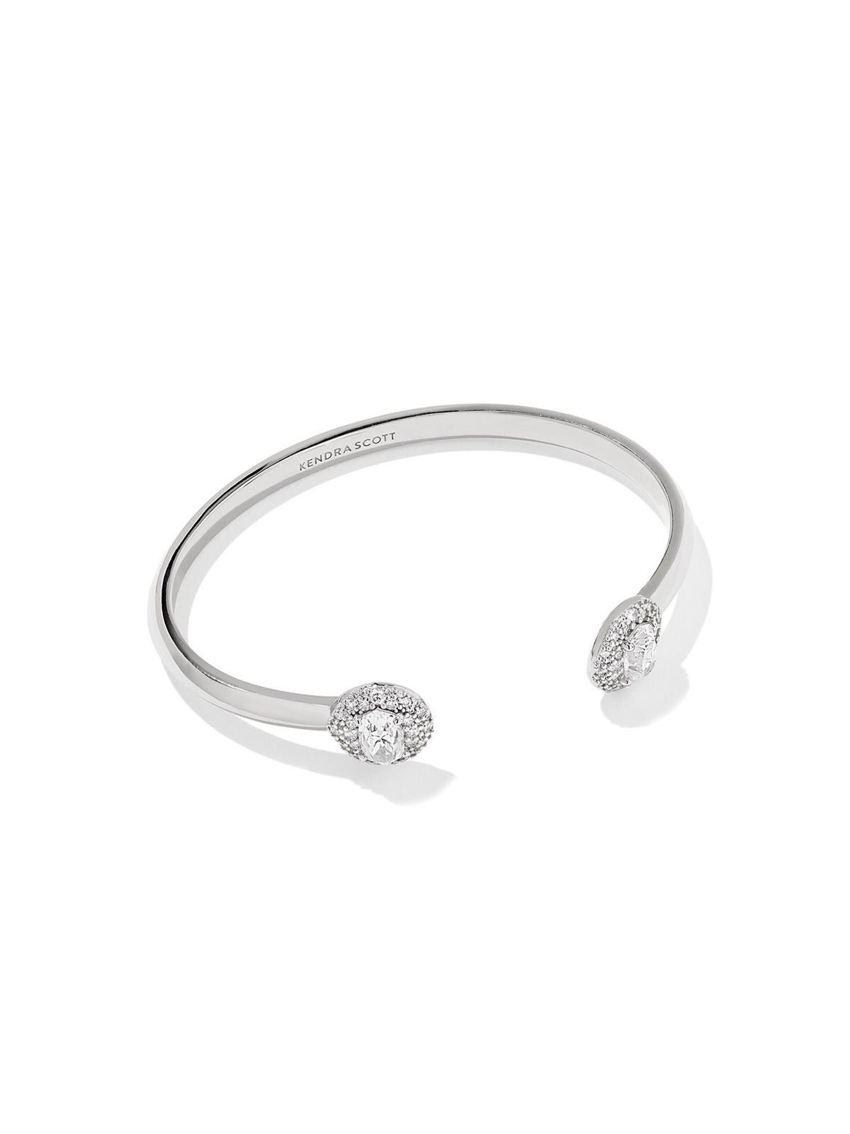 Kendra Scott Bella Silver Cuff Bracelet in White CZ
