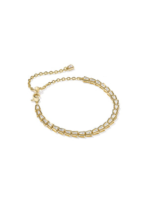 Kendra Scott Bella Gold Tennis Bracelet in White CZ