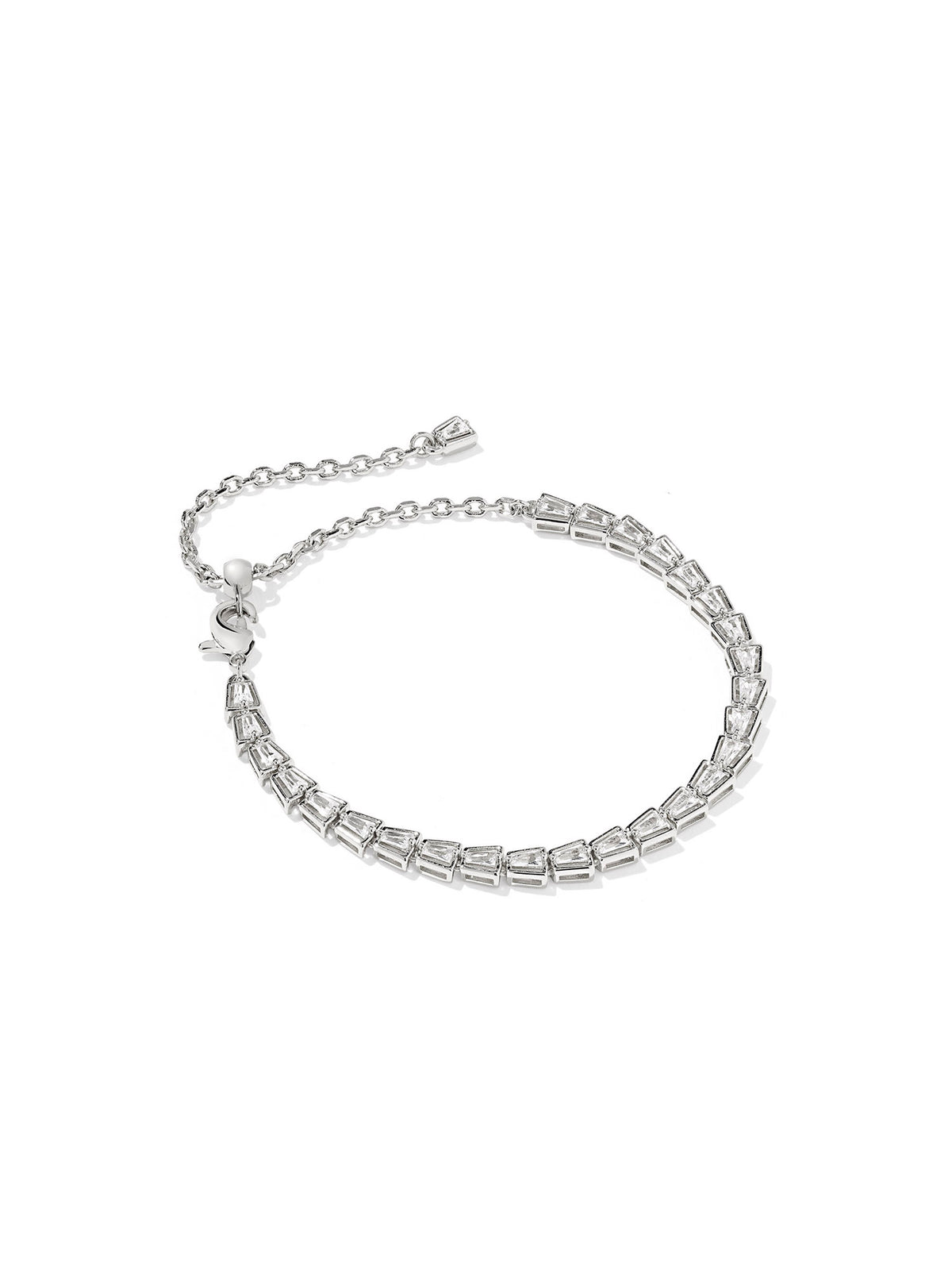 Kendra Scott Bella Silver Tennis Bracelet in White CZ