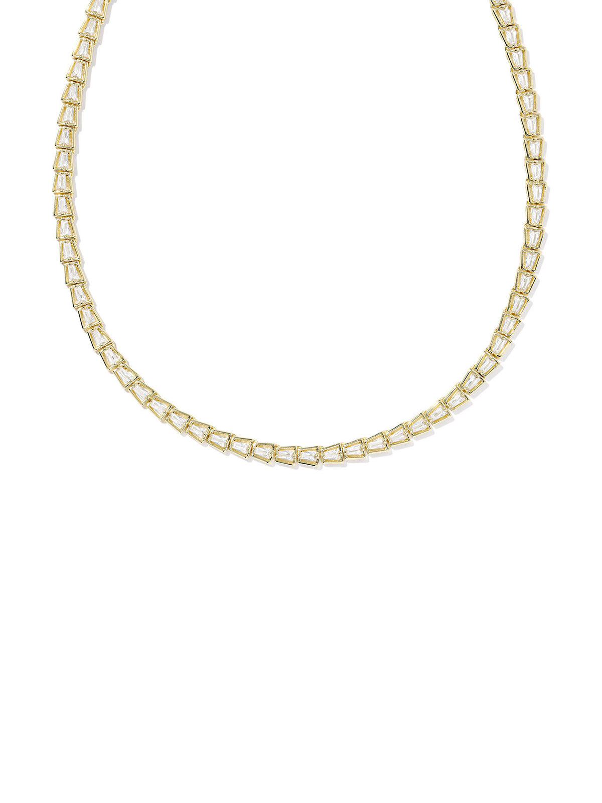 Kendra Scott Bella Gold Tennis Necklace White CZ