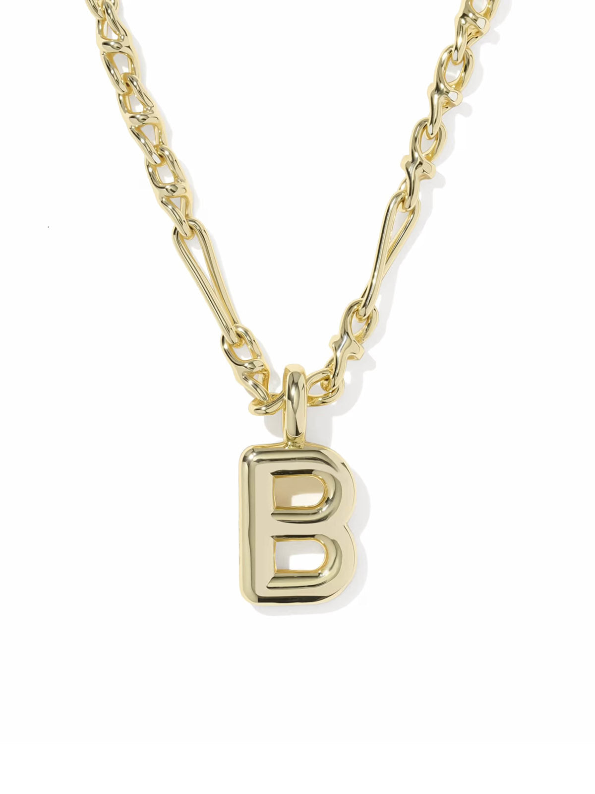 Kendra Scott Bubble Letter Gold Short Pendant Necklace Letter B