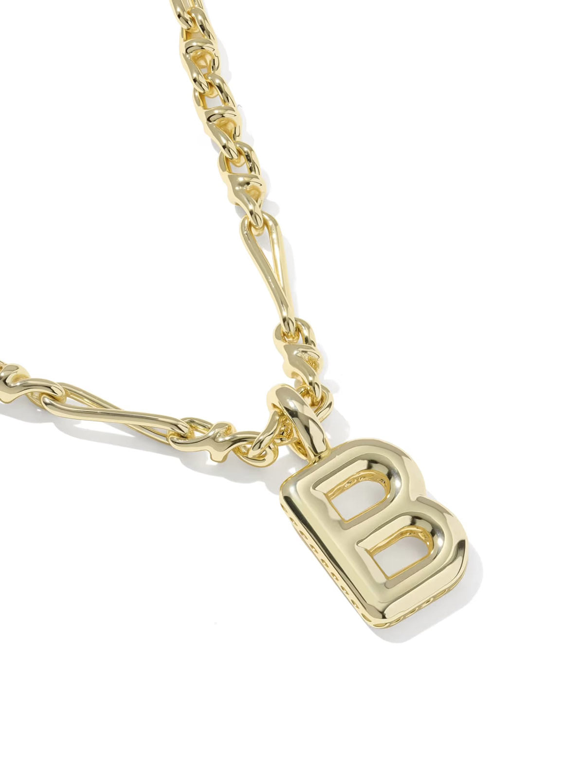 Kendra Scott Bubble Letter Gold Short Pendant Necklace Letter B