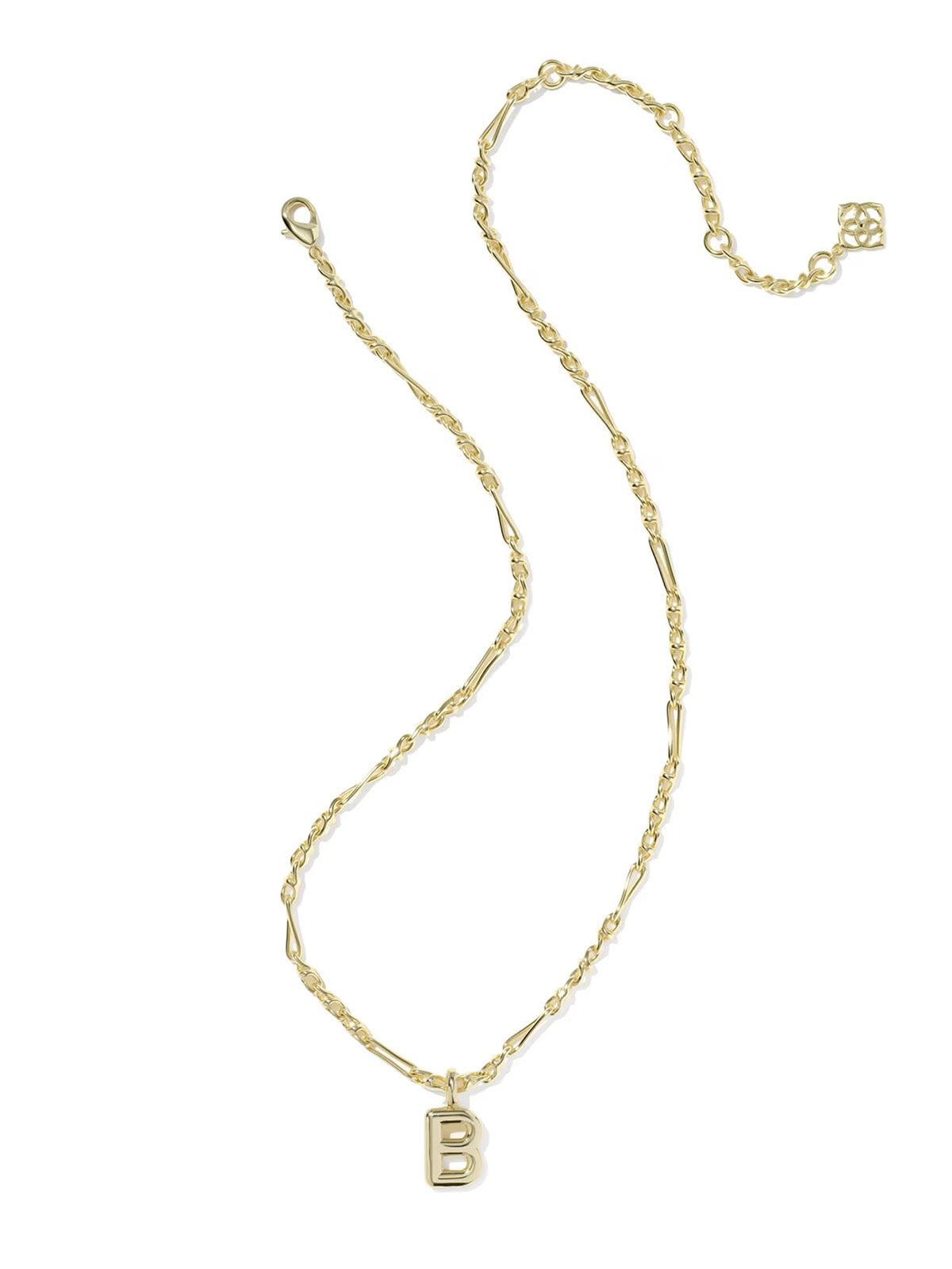 Kendra Scott Bubble Letter Gold Short Pendant Necklace Letter B