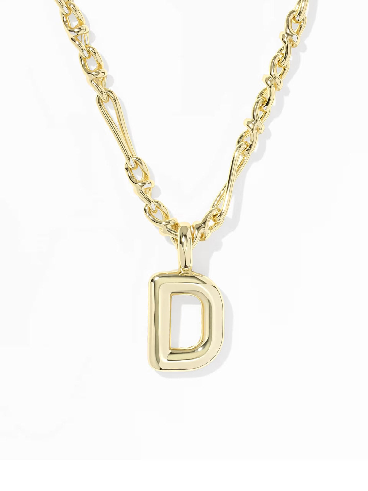 Kendra Scott Bubble Letter Gold Short Pendant Necklace Letter D