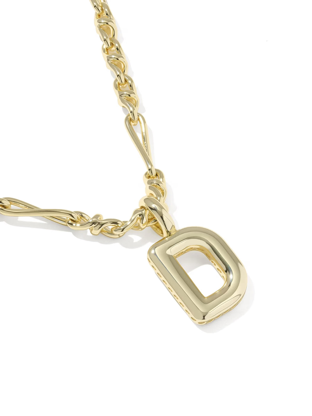 Kendra Scott Bubble Letter Gold Short Pendant Necklace Letter D
