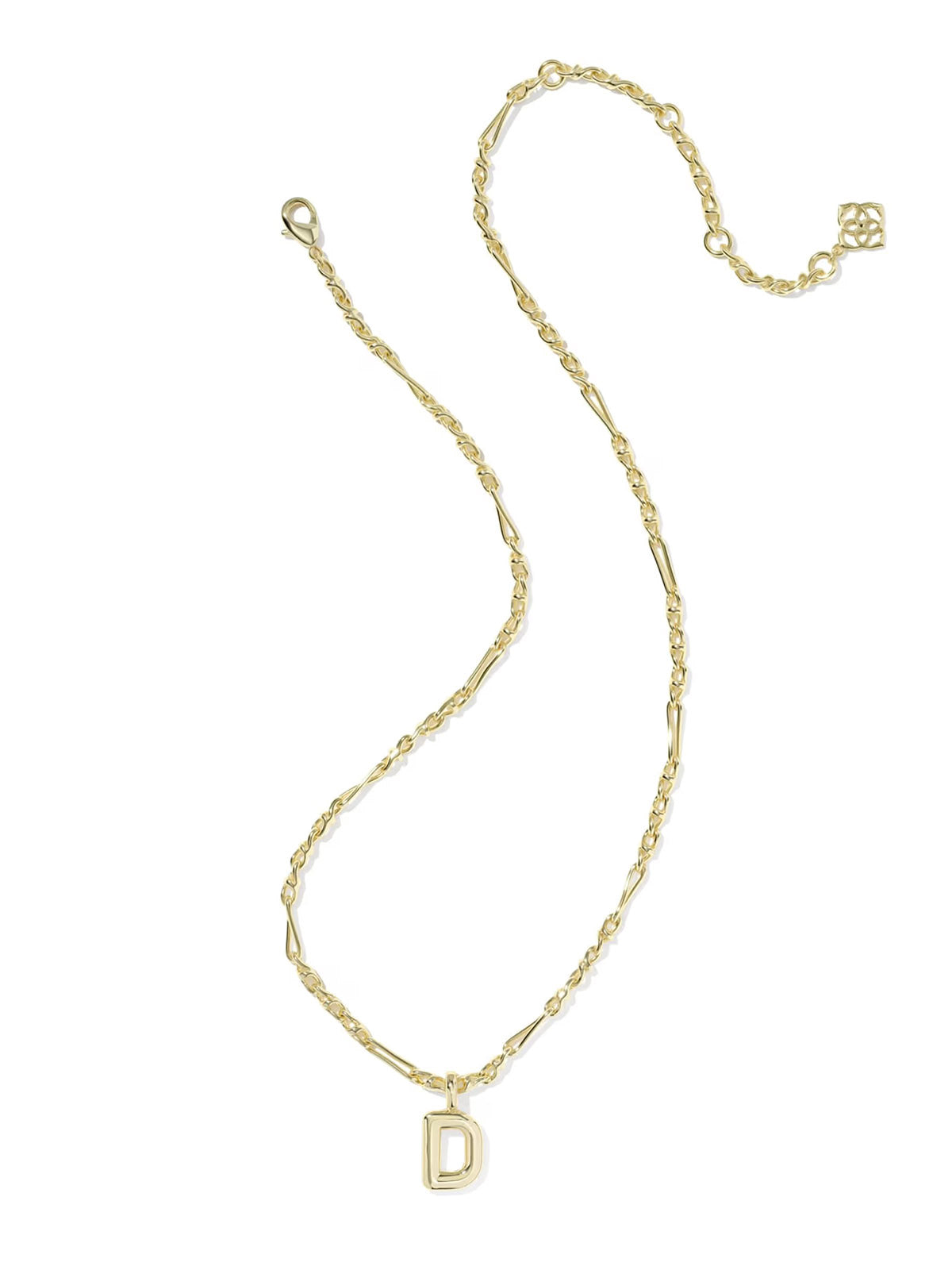 Kendra Scott Bubble Letter Gold Short Pendant Necklace Letter D
