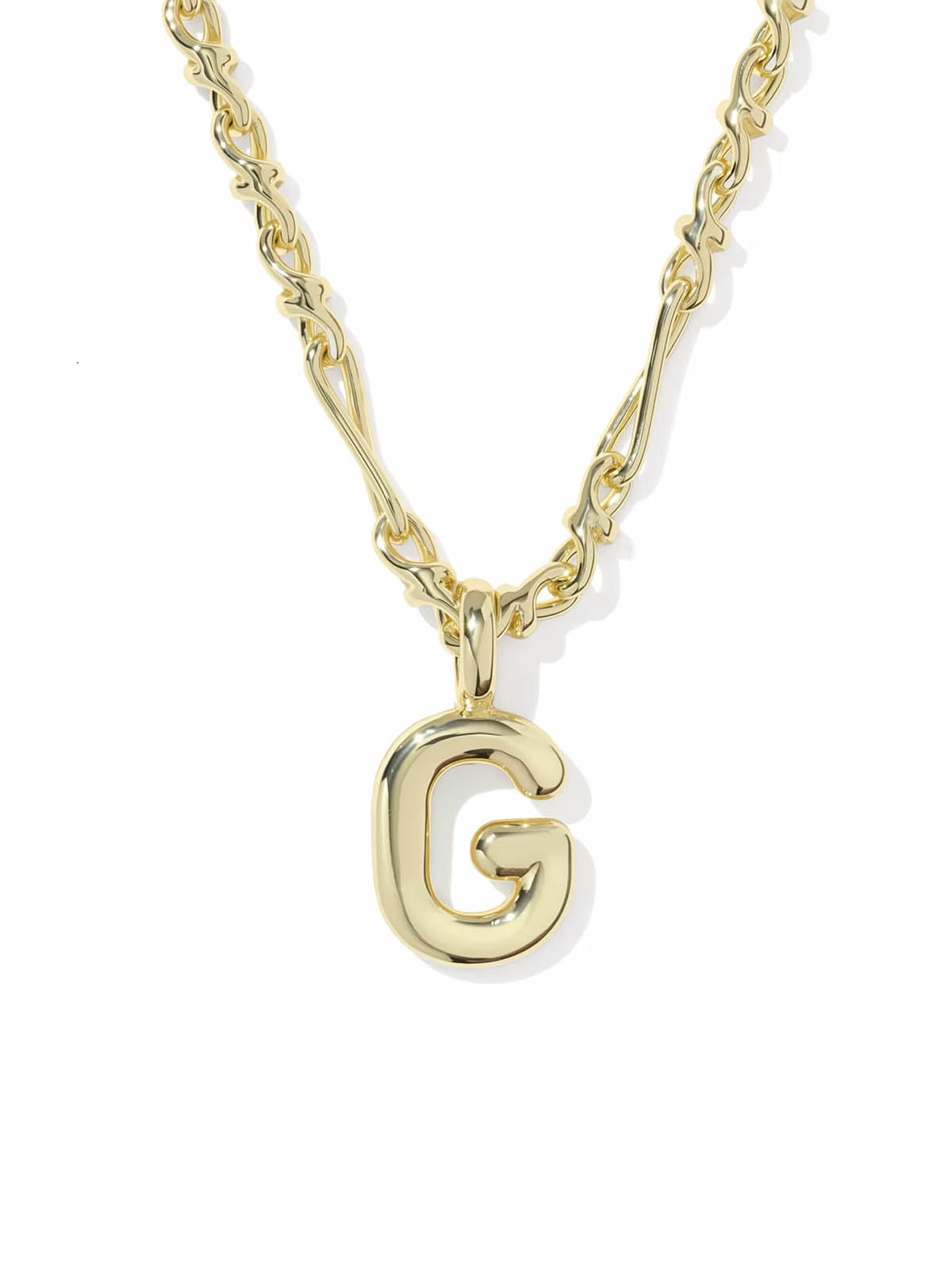 Kendra Scott Bubble Letter Gold Short Pendant Necklace Letter G