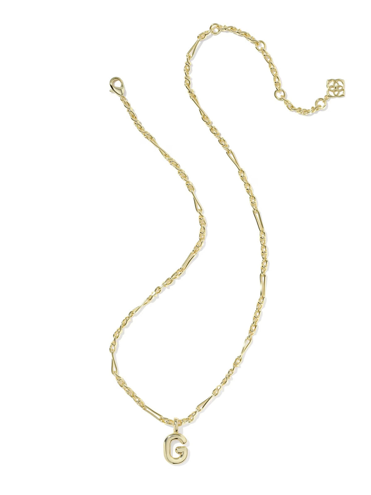 Kendra Scott Bubble Letter Gold Short Pendant Necklace Letter G