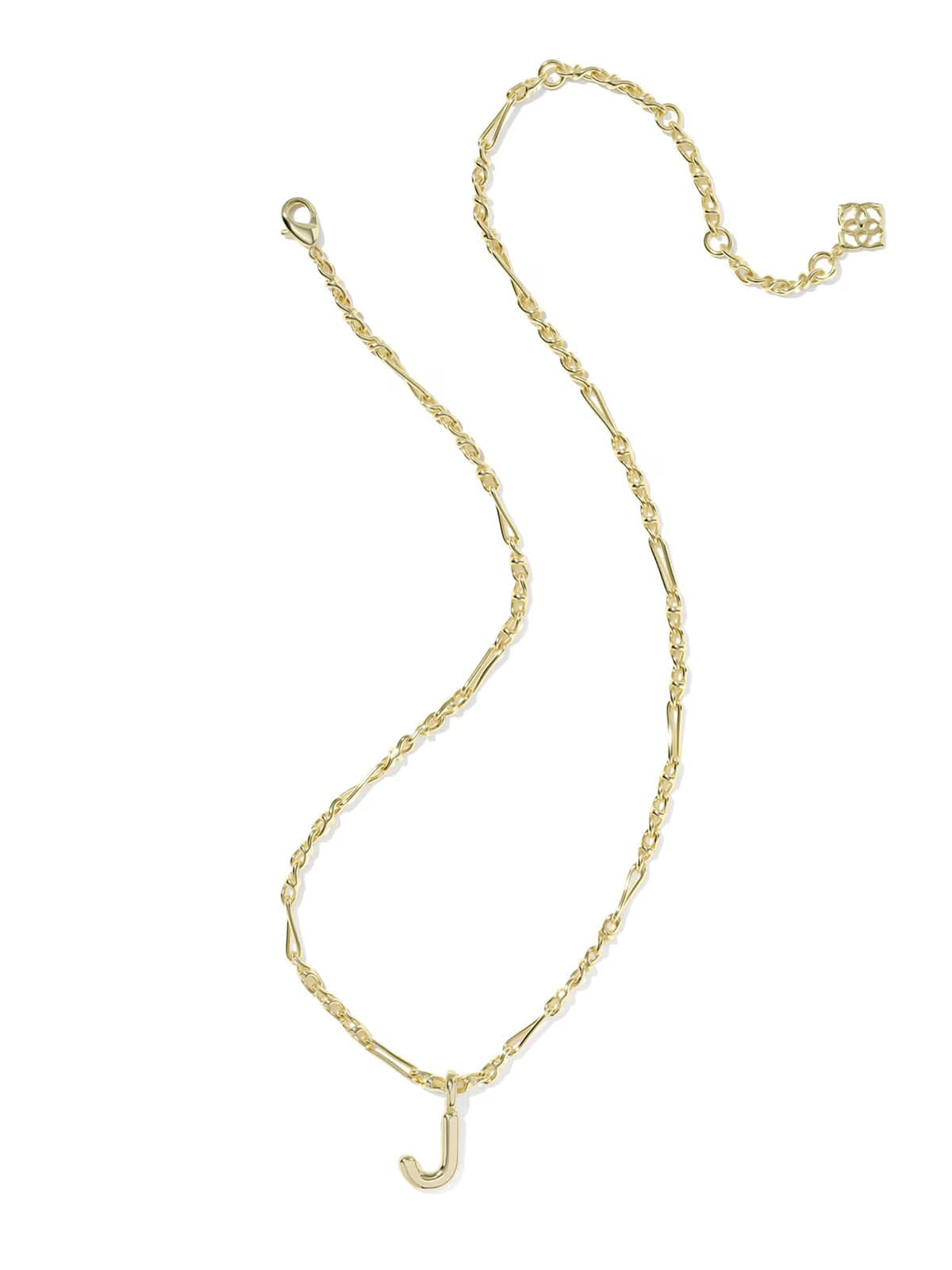 Kendra Scott Bubble Letter Gold Short Pendant Necklace Letter J