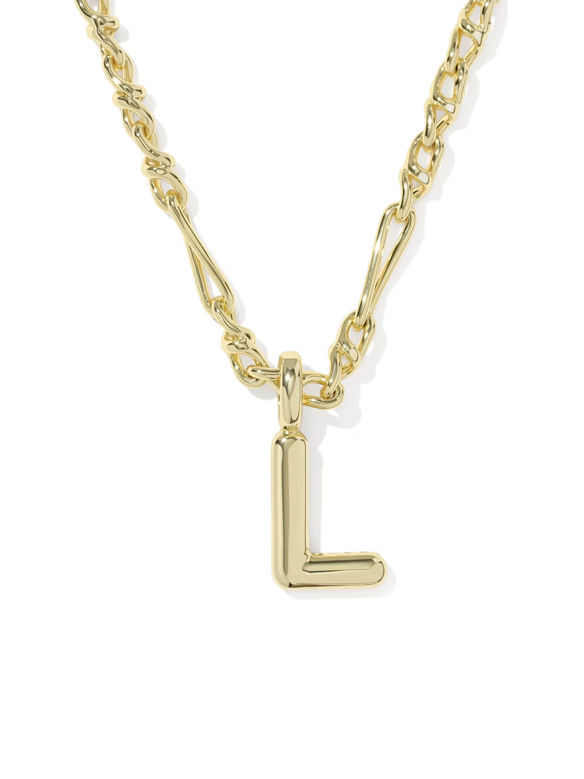 Kendra Scott Bubble Letter Gold Short Pendant Necklace Letter L
