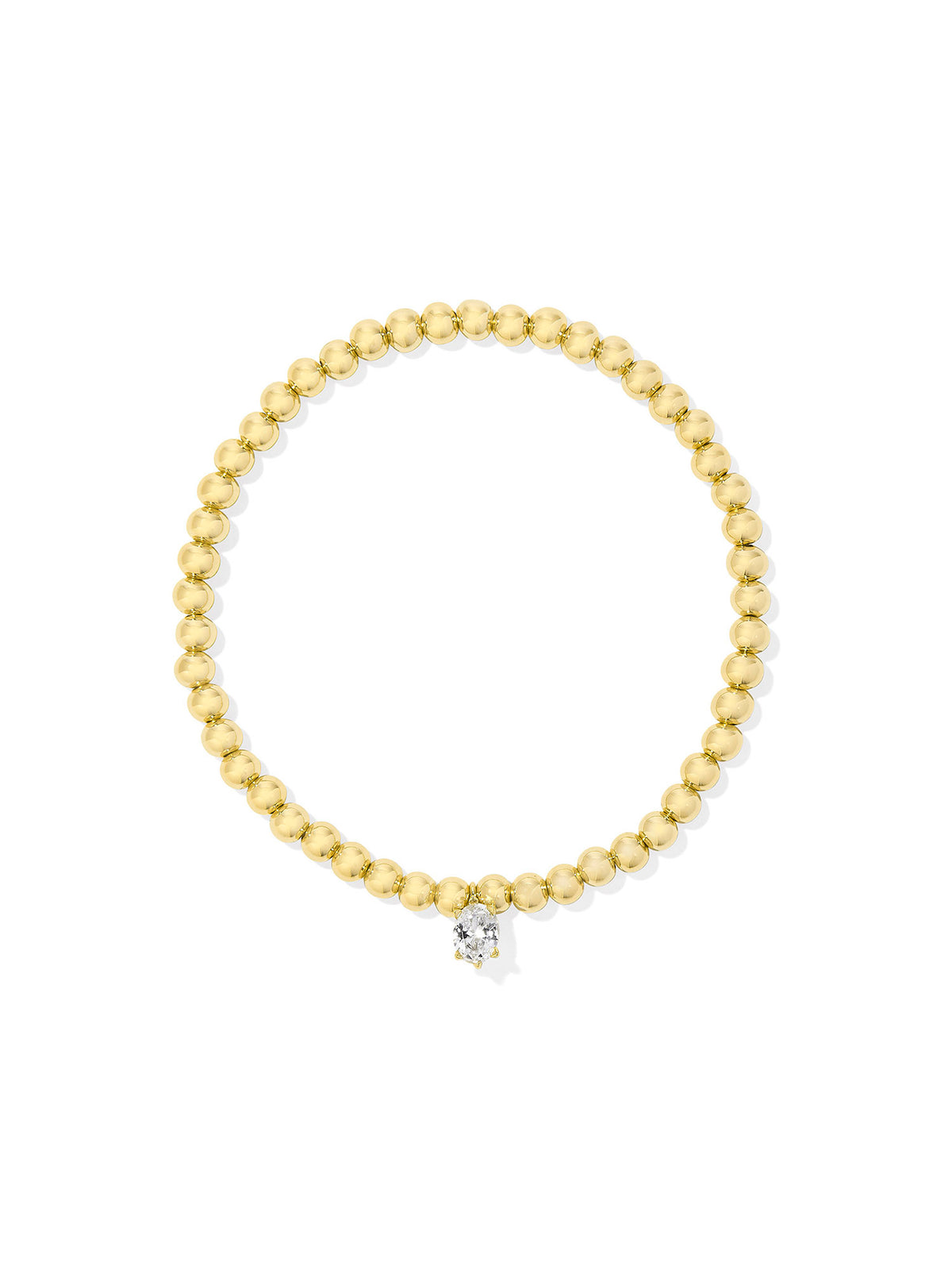 Kendra Scott Cailin Gold Stretch Bracelet in White CZ