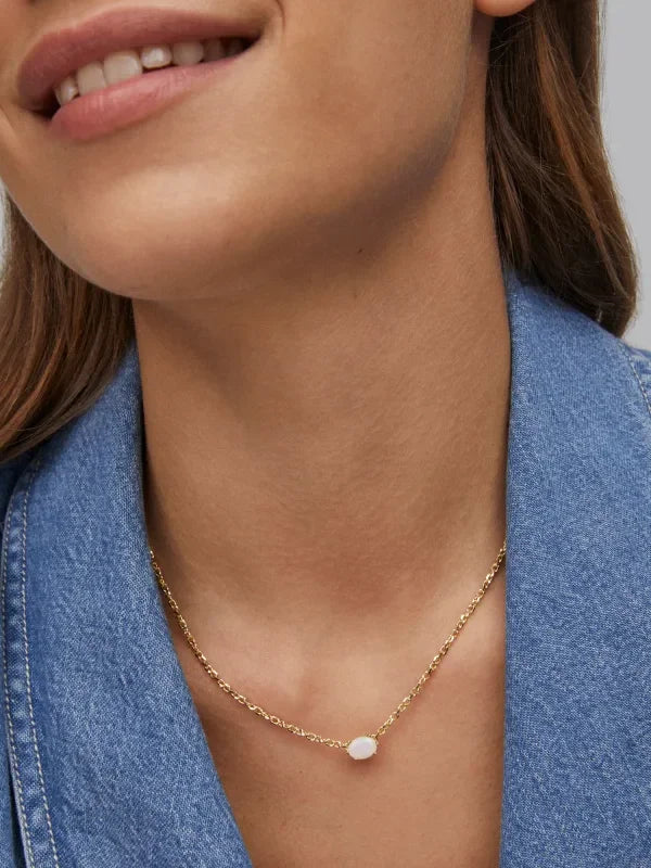 Kendra Scott Cailin Gold Pendant Necklace in Champagne Opal Crystal