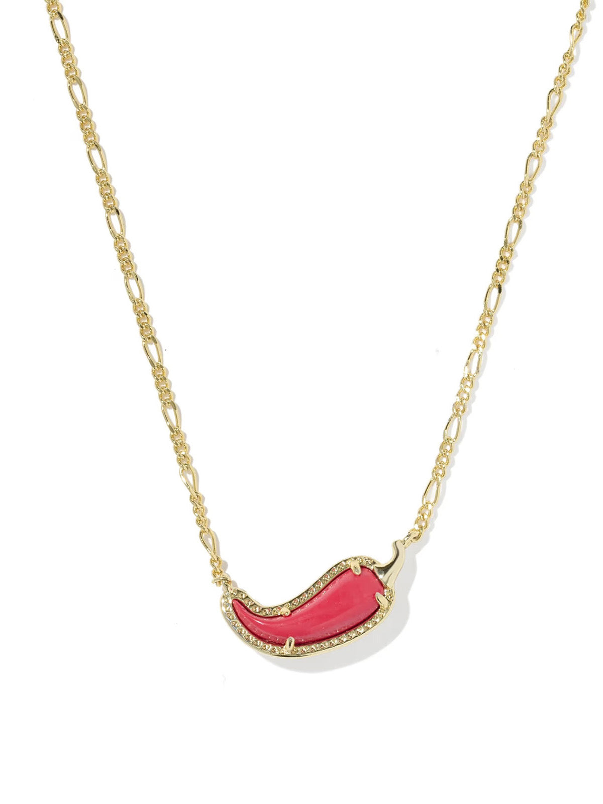 Kendra Scott Chili Pepper Gold Short Pendant Necklace