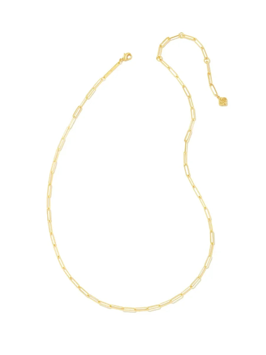 Kendra Scott Courtney Paperclip Necklace in Gold