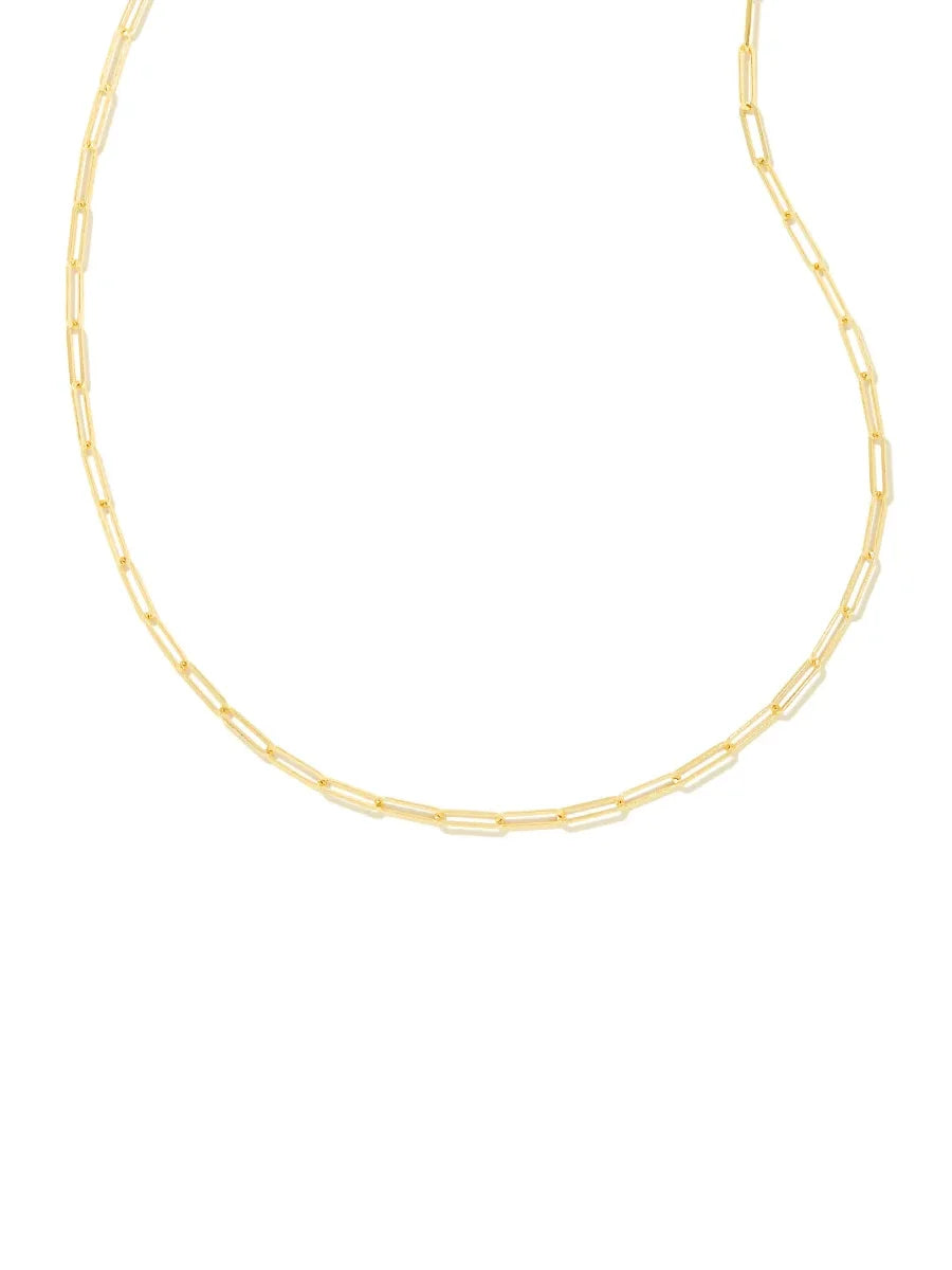 Kendra Scott Courtney Paperclip Necklace in Gold