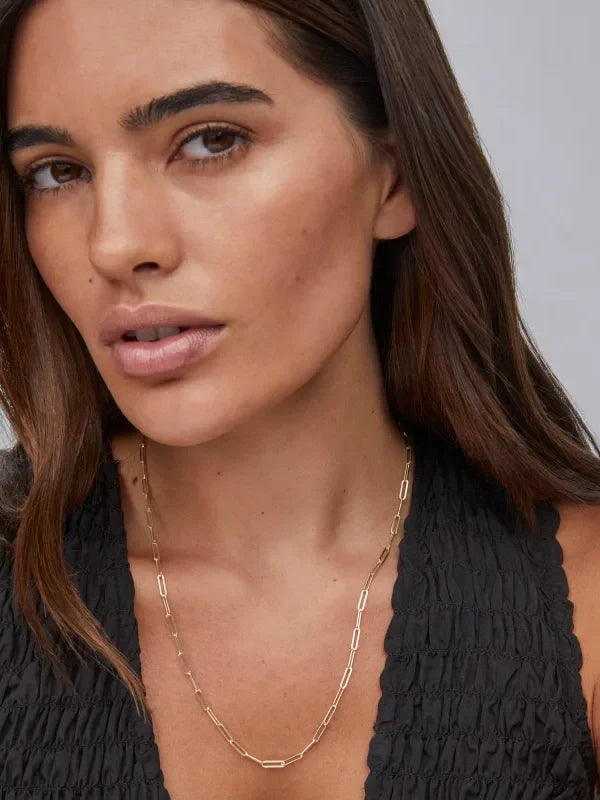 Kendra Scott Courtney Paperclip Necklace in Gold