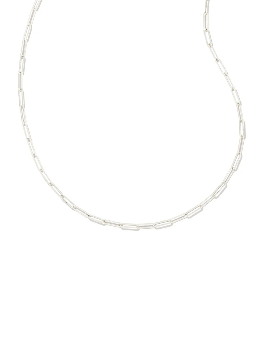 Kendra Scott Courtney Paperclip Necklace in Silver
