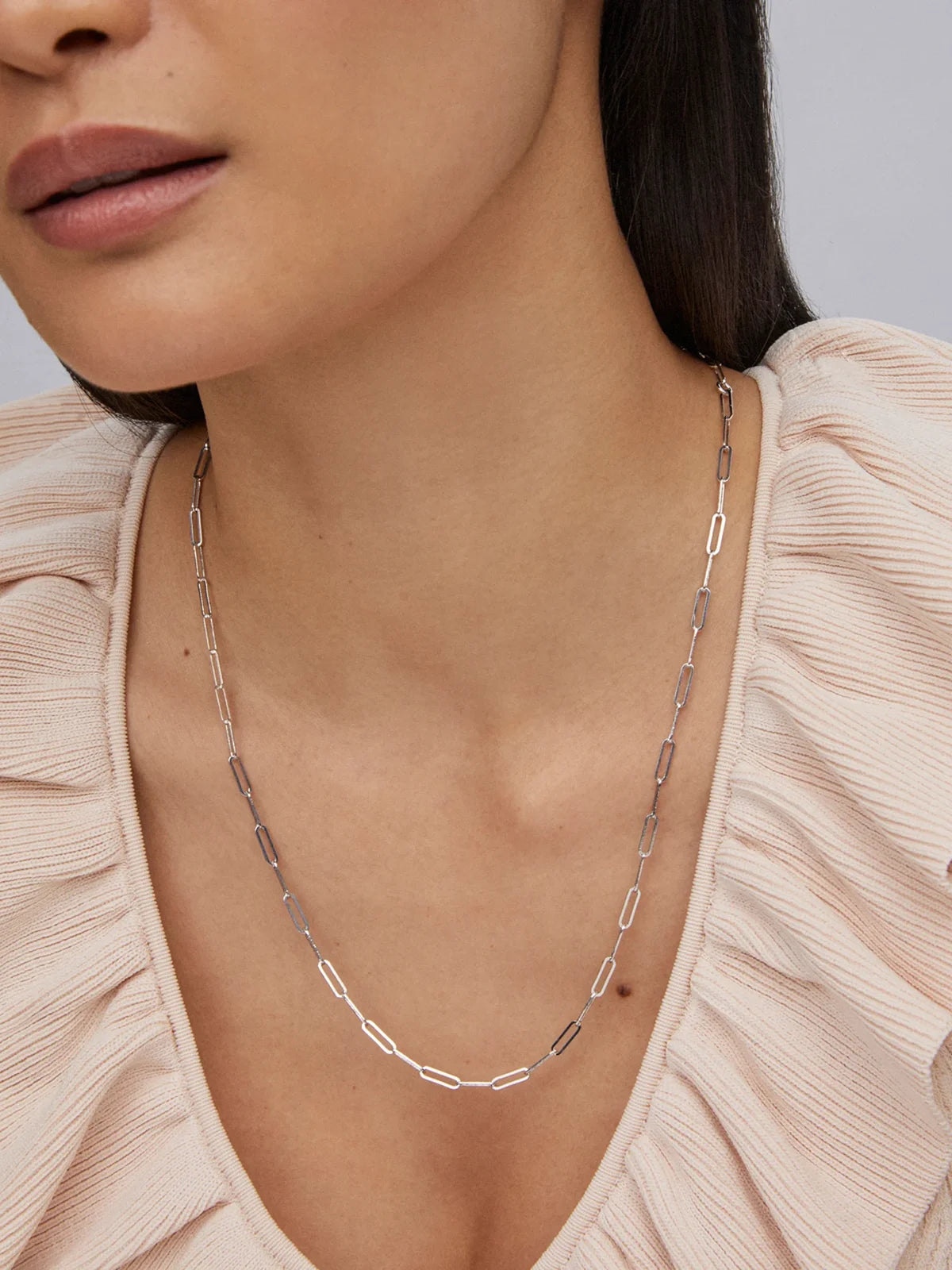 Kendra Scott Courtney Paperclip Necklace in Silver