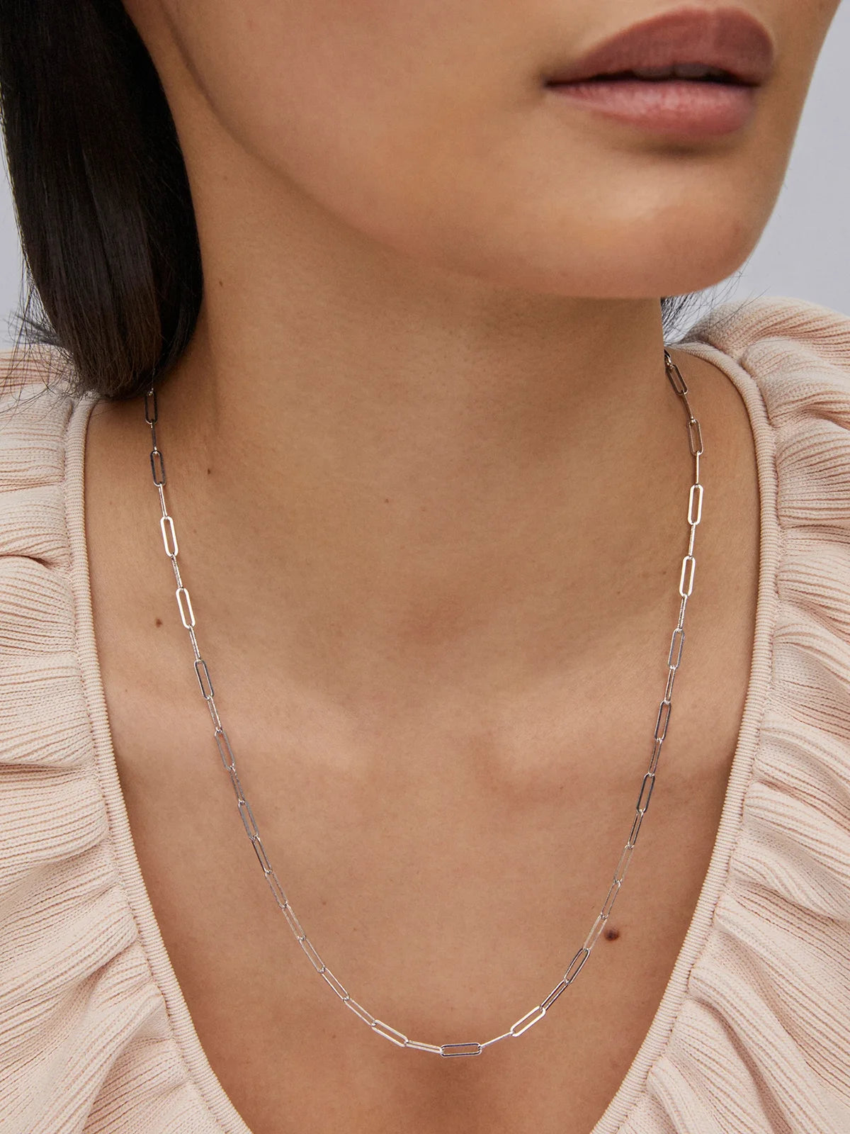 Kendra Scott Courtney Paperclip Necklace in Silver
