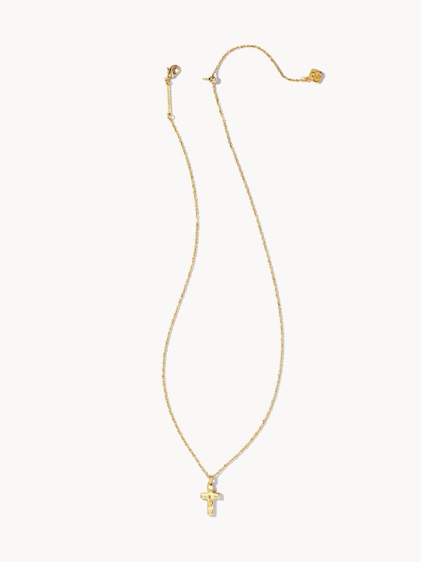 Kendra Scott Cross Pendant Necklace in Gold