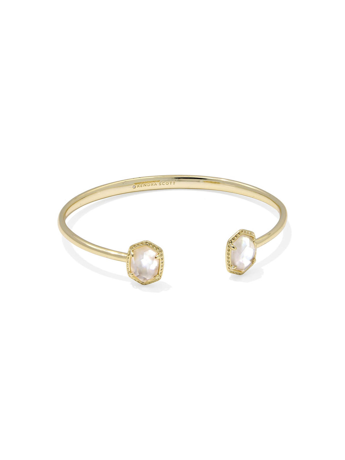 Kendra Scott Daphne Gold Frame Cuff Bracelet in Ivory Mother-of-Pearl