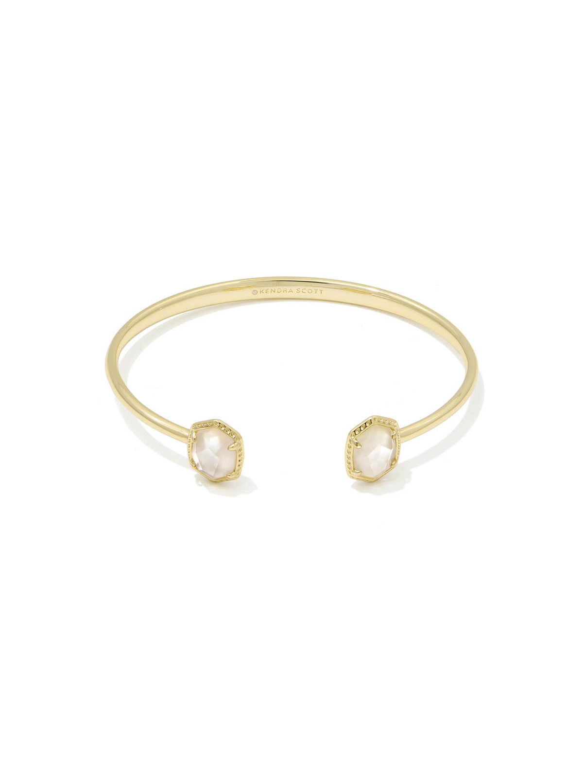 Kendra Scott Daphne Gold Frame Cuff Bracelet in Ivory Mother-of-Pearl