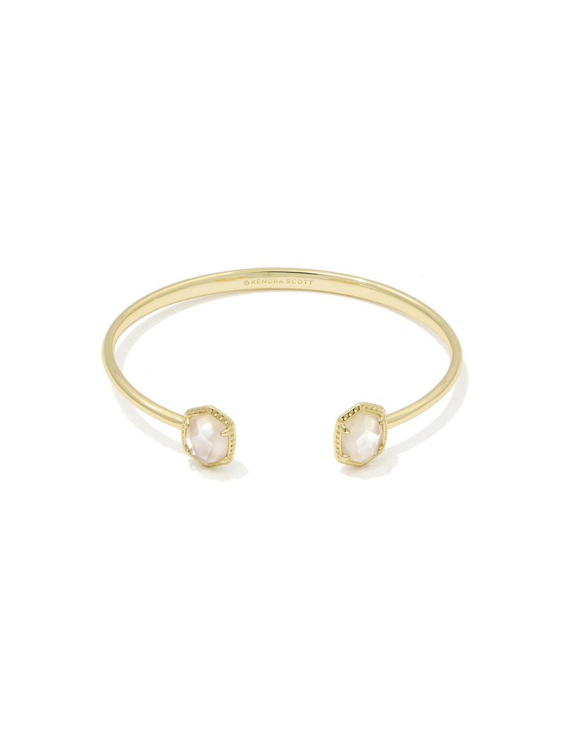Kendra Scott Daphne Gold Frame Cuff Bracelet in Ivory Mother-of-Pearl