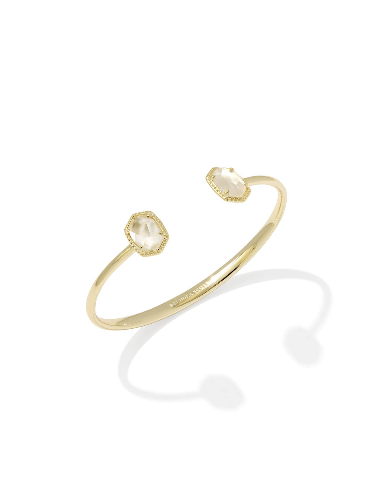 Kendra Scott Daphne Gold Frame Cuff Bracelet in Ivory Mother-of-Pearl