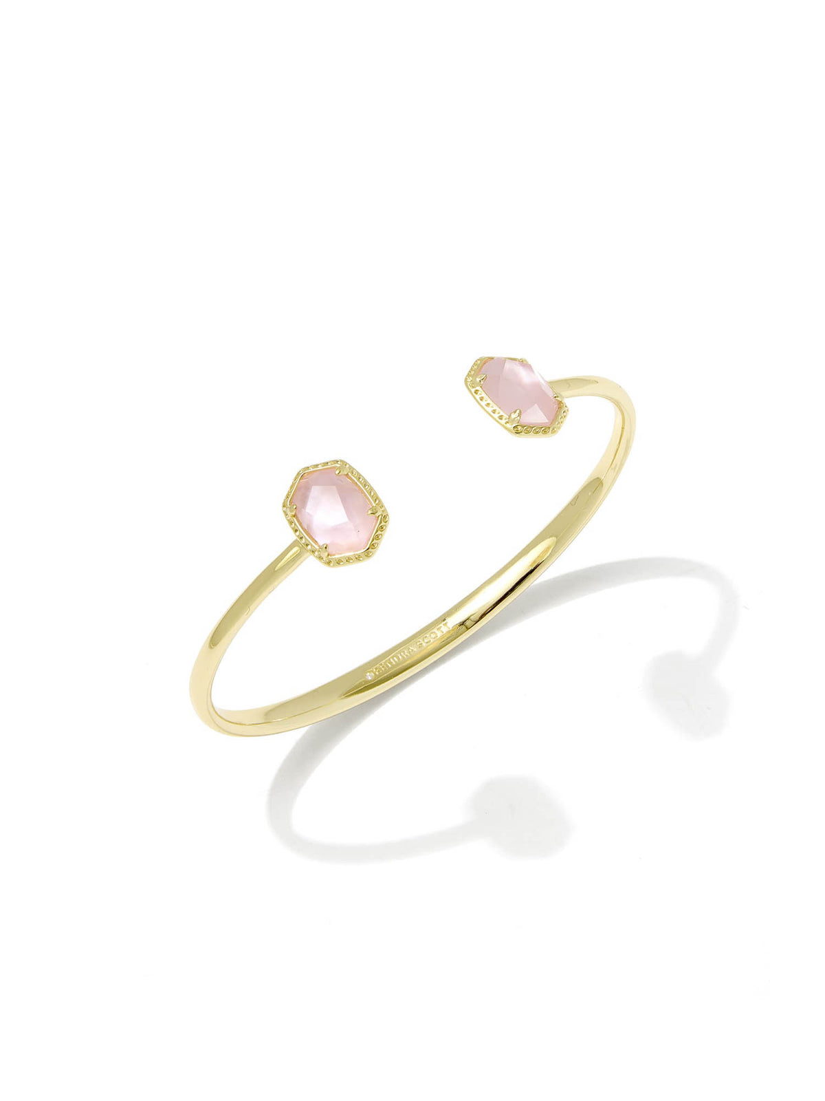 Kendra Scott Daphne Gold Frame Cuff Bracelet in Light Pink Mother-of-Pearl