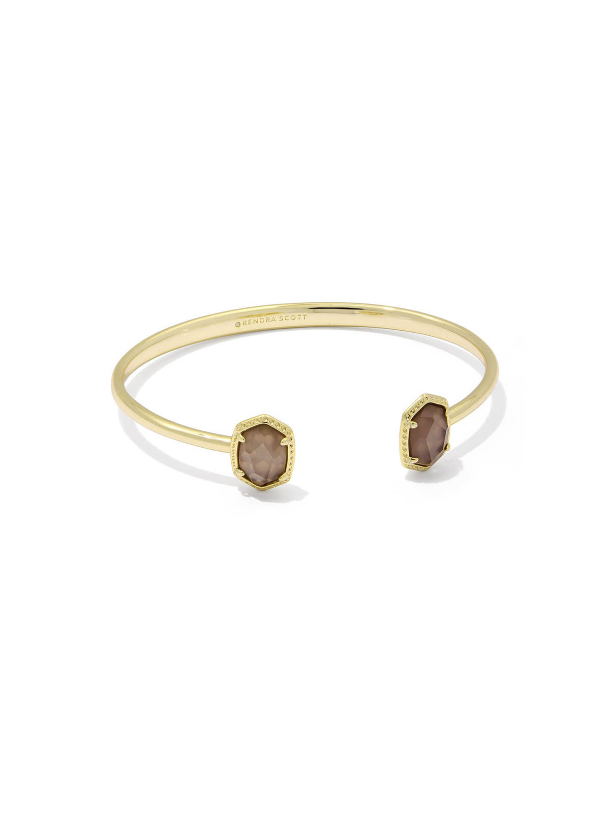 Kendra Scott Daphne Gold Frame Cuff Bracelet in Taupe Mother-of-Pearl