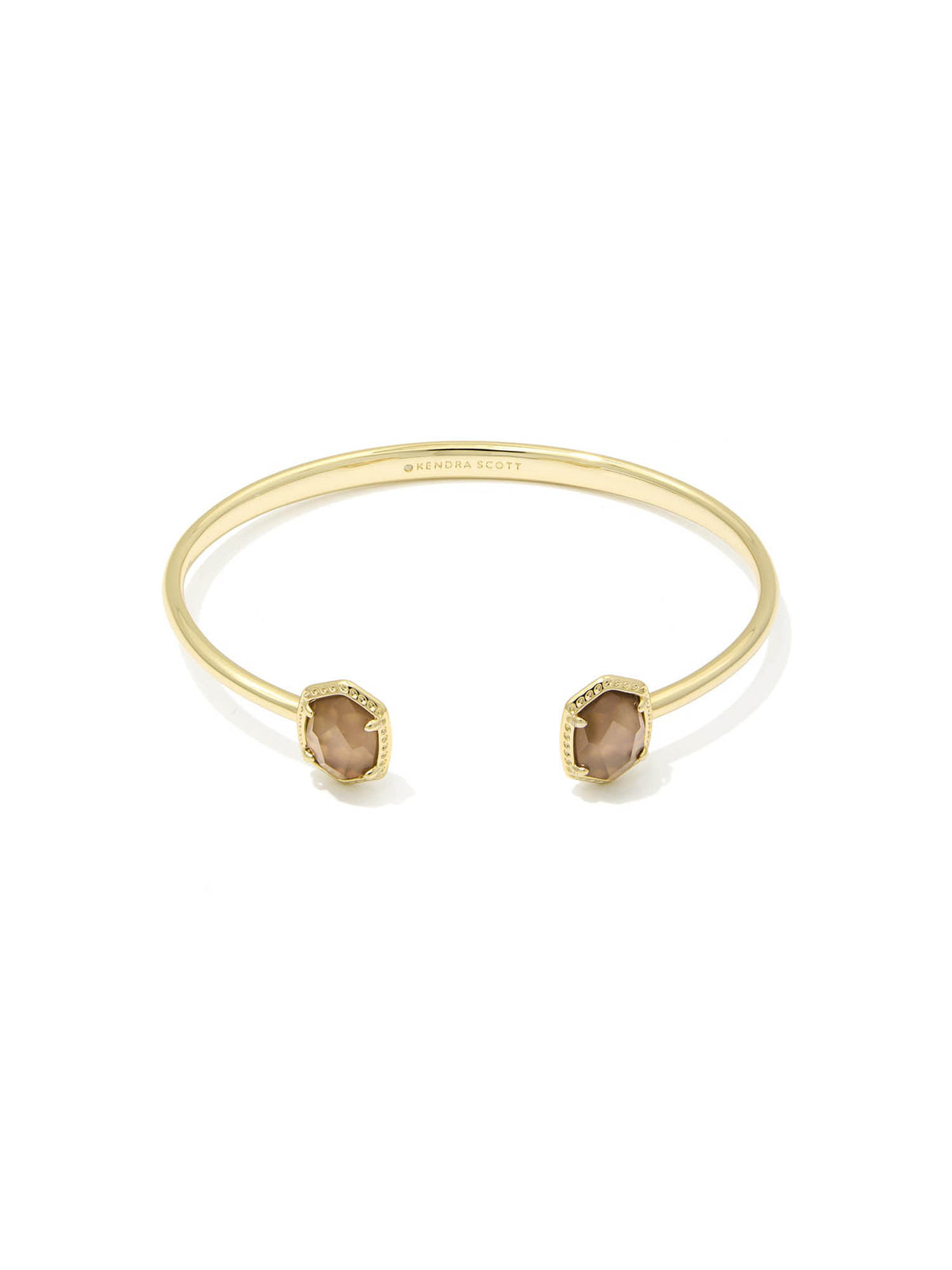 Kendra Scott Daphne Gold Frame Cuff Bracelet in Taupe Mother-of-Pearl