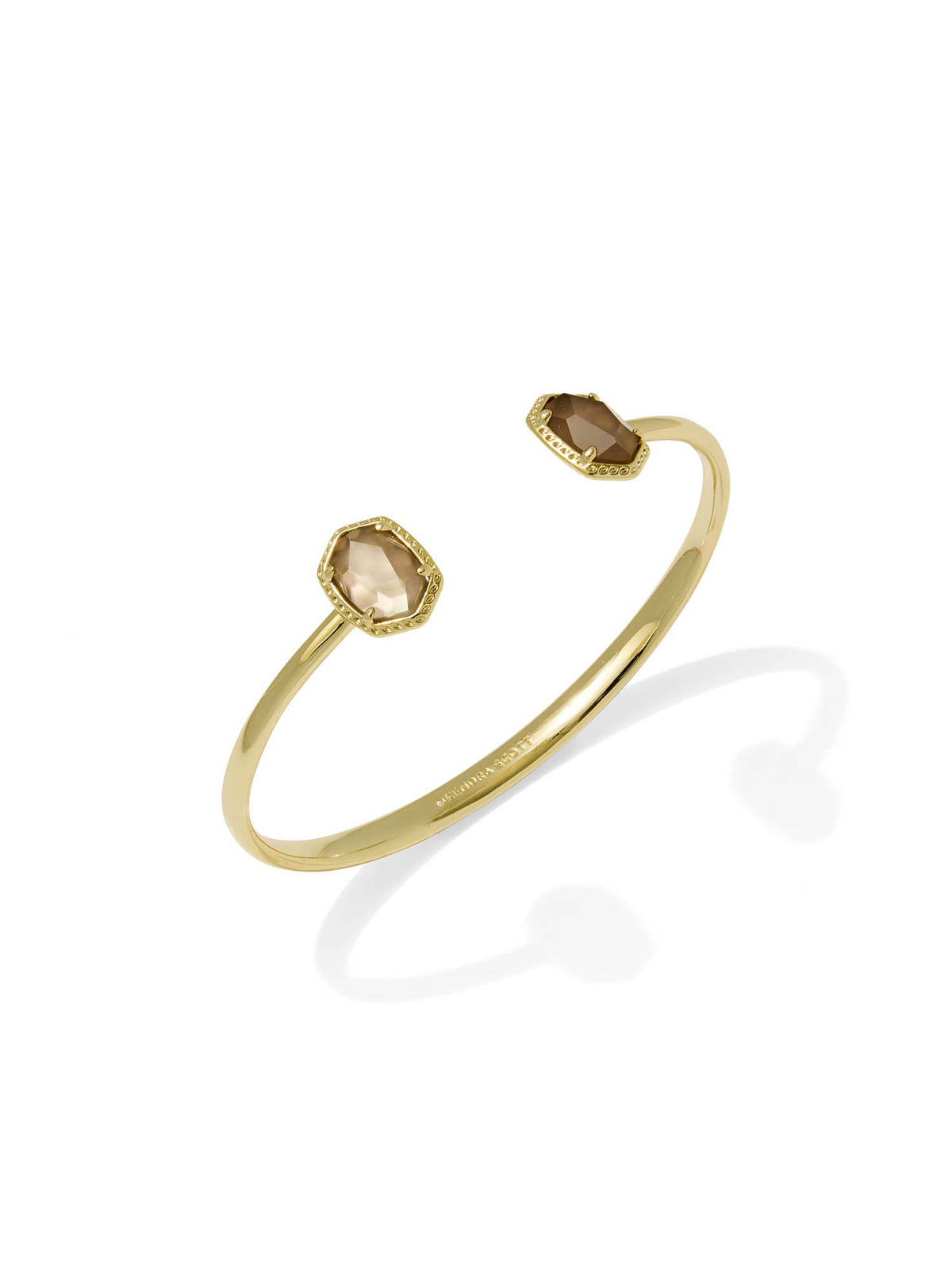 Kendra Scott Daphne Gold Frame Cuff Bracelet in Taupe Mother-of-Pearl