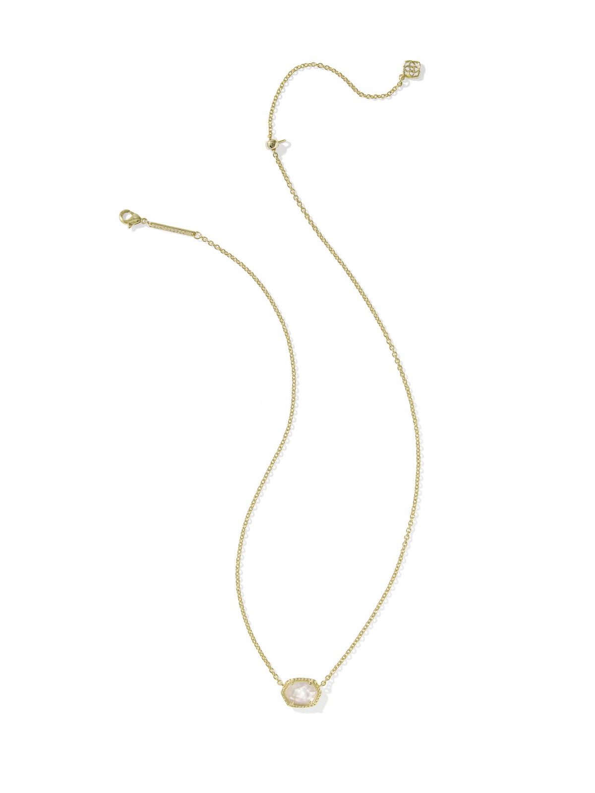 Kendra Scott Daphne Gold Frame Short Pendant Necklace in Ivory Mother-of-Pearl