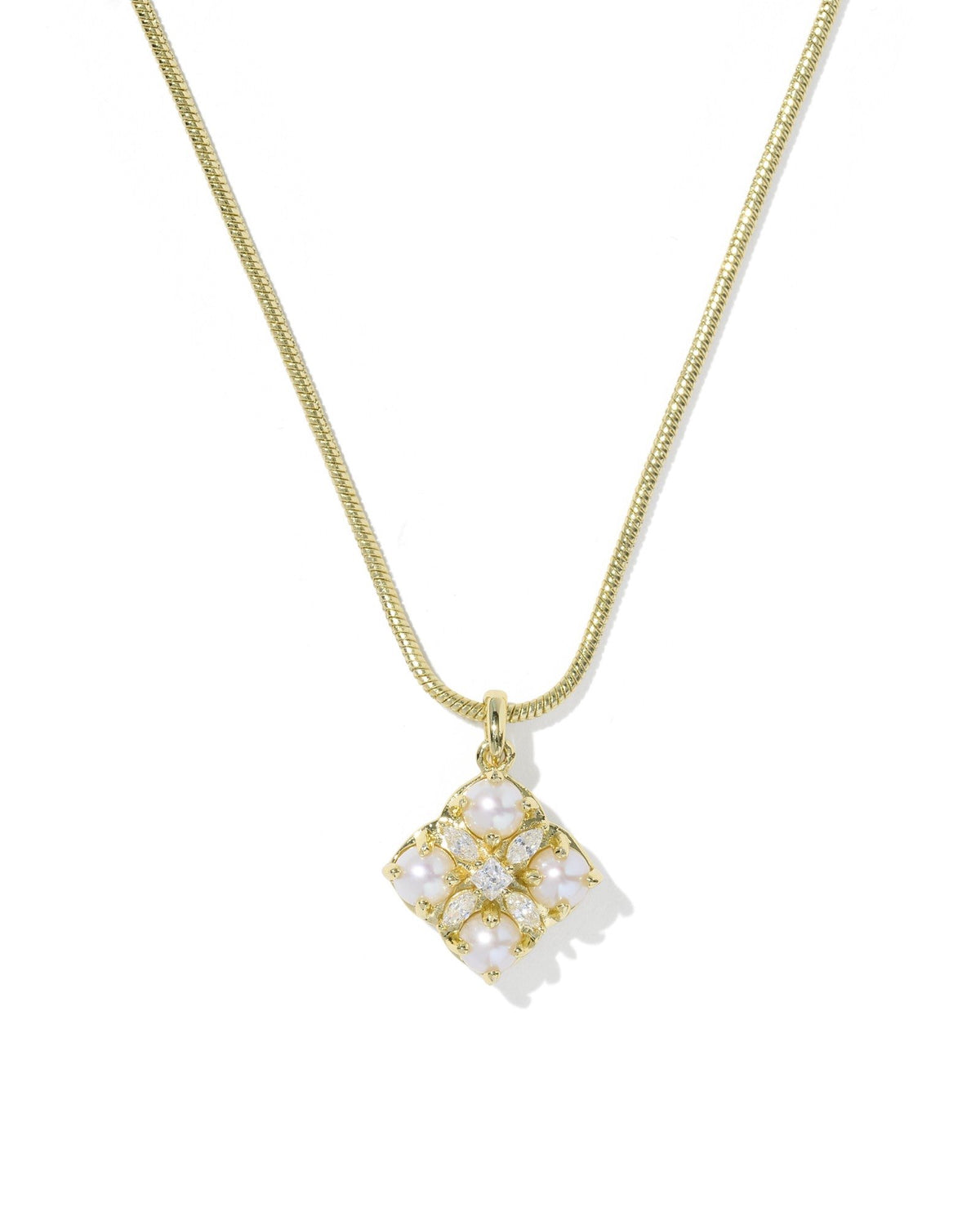 Kendra Scott Dira Pearl Short Pendant Necklace Gold