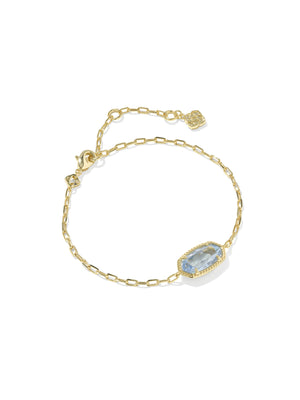 Kendra Scott Elaina Luxe Gold Chain Bracelet in Light Blue CZ