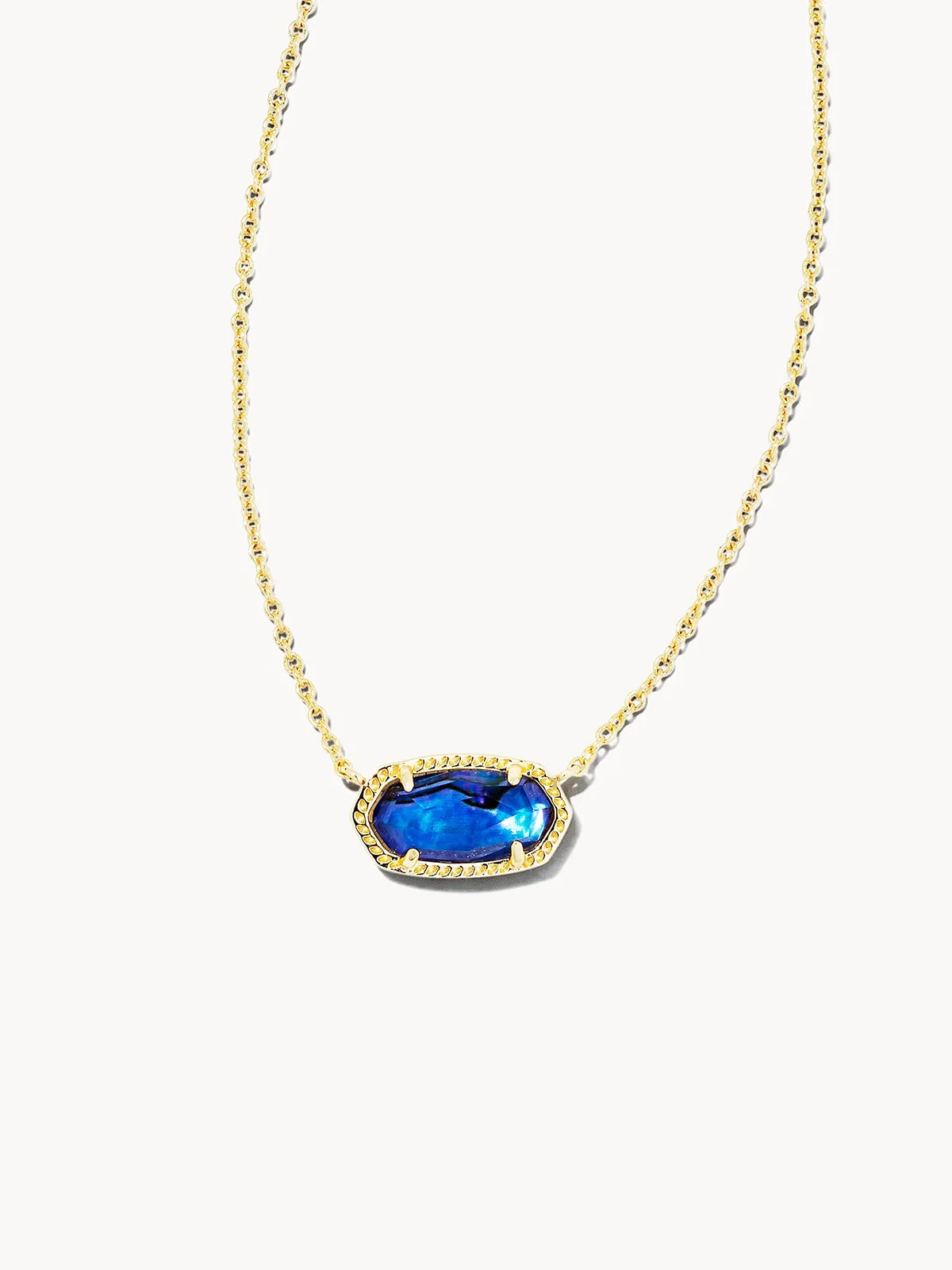Kendra Scott Elisa Gold Pendant Necklace in Navy Abalone