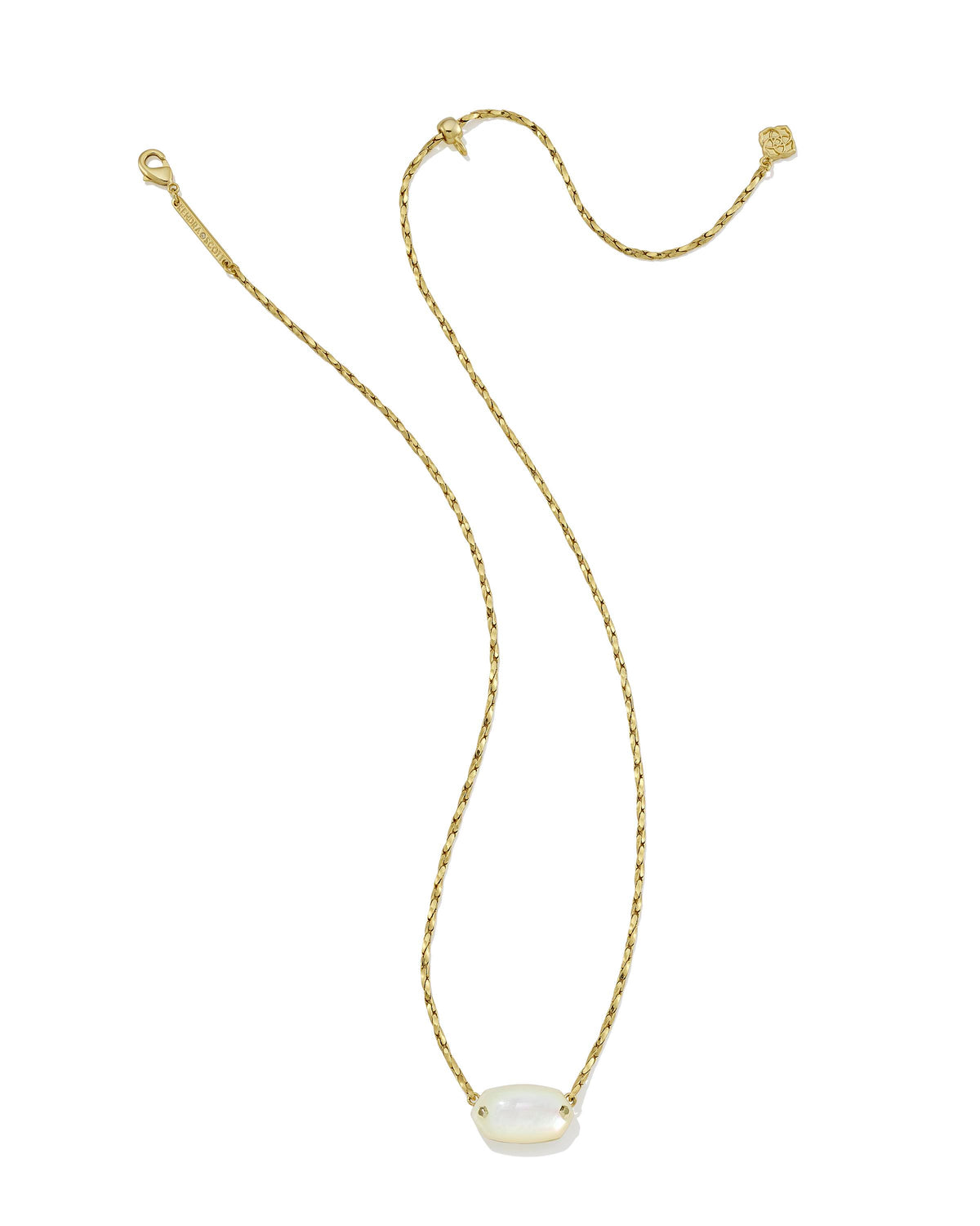 Kendra Scott Elisa Riveted Short Pendant Necklace Gold Ivory