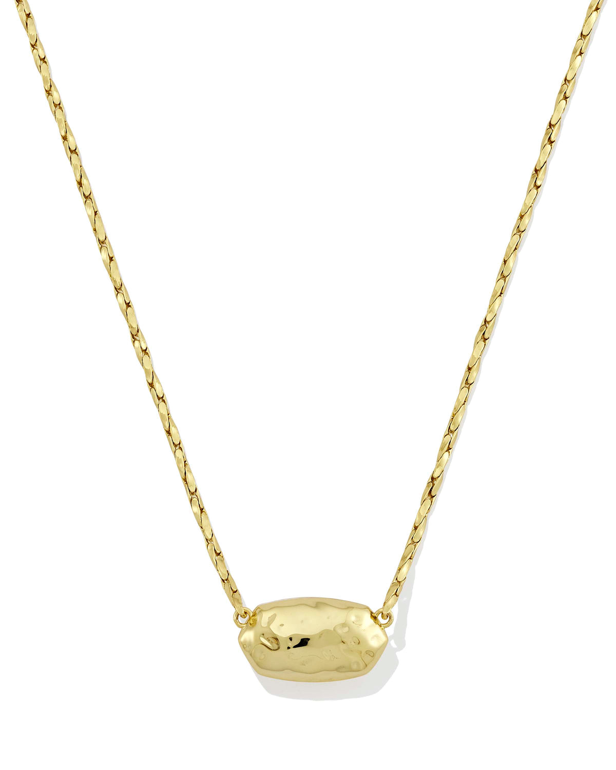 Kendra Scott Elisa Riveted Short Pendant Necklace Gold Ivory
